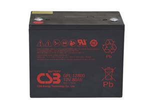 Аккумуляторная батарея CSB GPL12800, 12V 80Ah (261х168х210 (220)