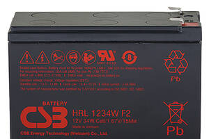 Аккумуляторная батарея CSB HRL1234WF2, 12V 9Ah (151х65х98мм), 2.62 kg Q10