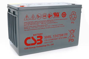 Аккумуляторная батарея CSB XHRL12475W, 12V 118.8Ah (343х213х170мм), 35.3 kg