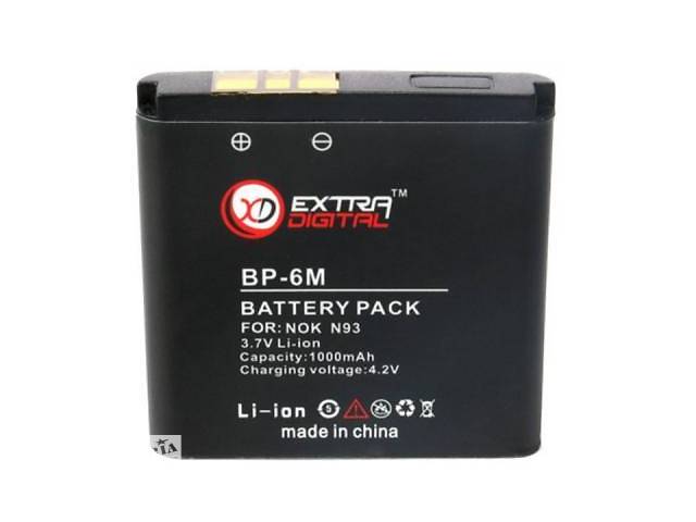 Акумуляторна батарея для телефону EXTRADIGITAL Nokia BP-6M (1000 mAh) (DV00DV1187)