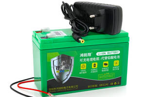 Аккумуляторная батарея литиевая 12 V 16A с элементами Li-ion 18650 (150X65X94) вес 1095 грамм + зарядное устройство 1...