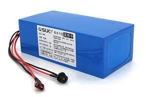 Аккумуляторная батарея литиевая QiSuo 36V 15A с элементами Li-ion 18650, DC: 5.5x2.1мама + разъем T-2HQмама