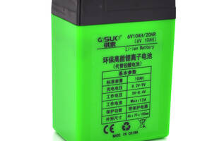 Аккумуляторная батарея литиевая QiSuo 6V 10A с элементами Li-ion 18650 (70X46X100)