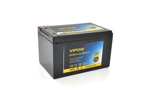 Аккумуляторная батарея литиевая Vipow 12V18Ah с элементами Li-ion 18650 со встроенной ВМS платой, (3S9P) (151х99х99)мм