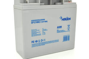Аккумуляторная батарея MERLION AGM GP12180L5 12 V 18 Ah ( 180 x 78 x 165 (168)), 4.65 kg Q4/192