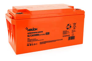 Аккумуляторная батарея MERLION GL12650M6 12 V 65 Ah (348 x 168 x 178), 18.6 kg Orange Q1/48