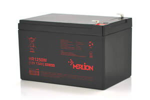 Аккумуляторная батарея MERLION HR1250W, 12V 13Ah Black ( 152 х 99 х 95 (100) ), 3.5 kg Q6