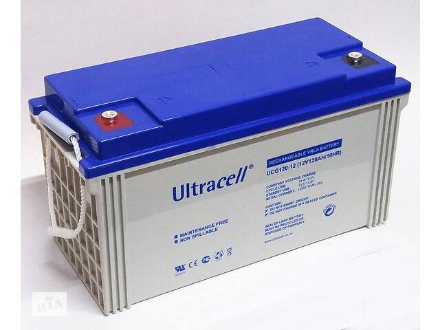 Аккумуляторная батарея Ultracell UCG120-12 GEL 12 V 120 Ah (409 x 176 x 225) White Q1/40