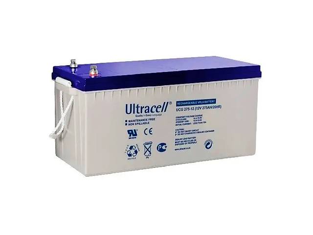 Аккумуляторная батарея Ultracell UCG275-12 GEL 12 V 275 Ah (522 x 268 x 226) White Q1/24