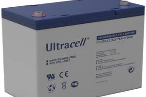 Аккумуляторная батарея Ultracell UCG75-12 GEL 12V 75 Ah (259 x 168 x 214) White Q1/67