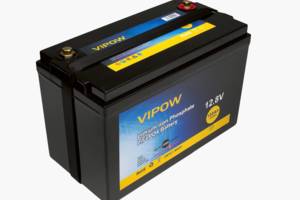 Аккумуляторная батарея Vipow LiFePO4 12,8V 100Ah(330x173x216), 14kg со встроенной ВМS платой 80A