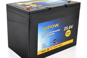 Аккумуляторная батарея Vipow LiFePO4 25,6V 30Ah со встроенной ВМS платой 25A (230*128*209), 8,5kg