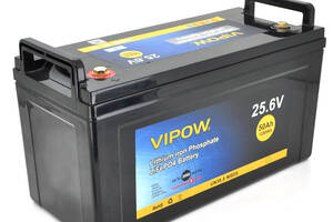 Аккумуляторная батарея Vipow LiFePO4 25,6V 50Ah со встроенной ВМS платой 40A (330*175*220), 10,3kg