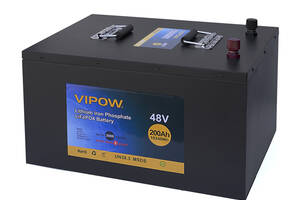 Аккумуляторная батарея Vipow LiFePO4 51,2V 200Ah со встроенной ВМS платой 100A (520*400*300), 77kg