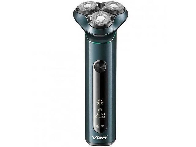 Аккумуляторная бритва VGR V-310 8825 для влажного и сухого бритья Black