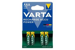 Аккумуляторные батарейки AAA VARTA ACCU AAA 1000mAh BLI 4 шт (READY 2 USE)