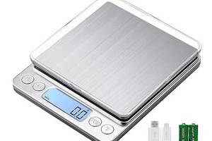 Акумуляторні цифрові ваги KUBEI 3 кг/0,1 г, високоточні кулінарні ваги, кишенькові ваги з РК-дисплеєм