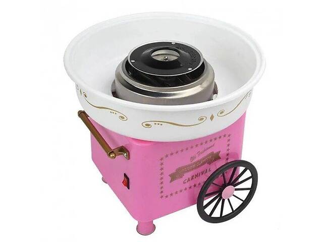 Аппарат для приготовления сахарной ваты большой Cotton Candy Maker w-83 Pink (do118-hbr)