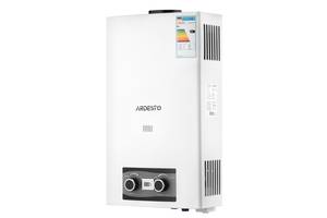 ARDESTO Газовая колонка X2, 10 л/мин., 20 кВт, розжиг от батареек, дисплей, белый