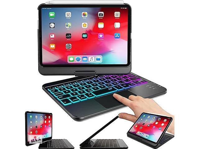 Бампер Клавиатура Snugg iPad Mini 6 (2022 г.), беспроводной трекпад с подсветкой, Bluetooth-клавиатура iPad Mi