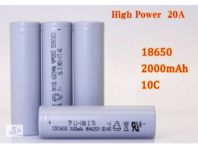 Батарейка аккумулятор 18650 2000 mAh 3,7V #100218