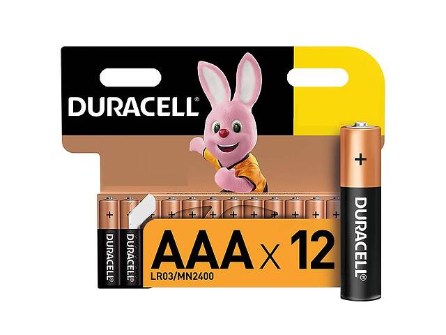 Батарейки Duracell LR03 MN2400 12шт (DRC-5005970/5014479/5005965)