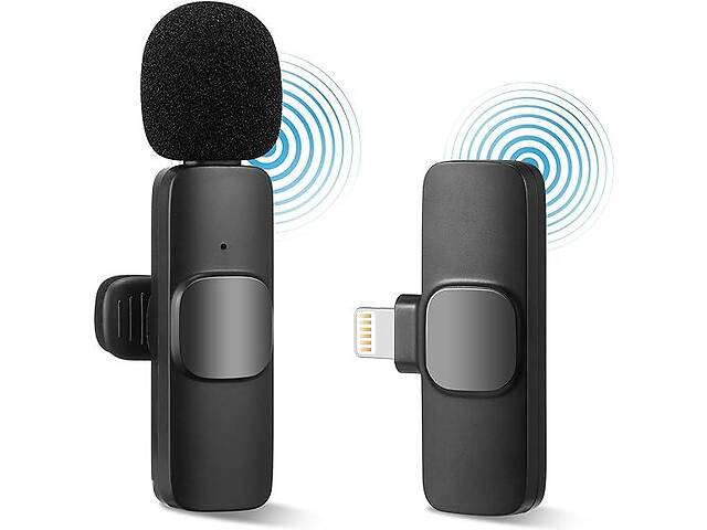 Беспроводной петличный микрофон HMKCH для iPhone iPad, беспроводной микрофон Plug-Play для записи, прямой тран