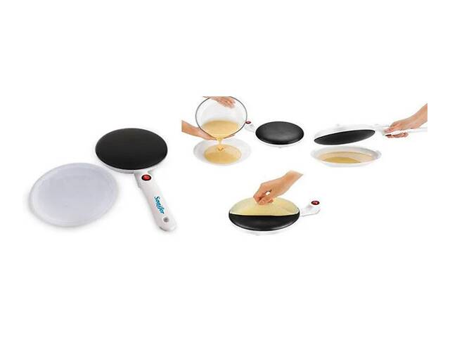 Блинница электрическая погружная 200С⁰ с антипригарным покрытием Sonifer Crepe Maker 650W белая (157256331_98262)