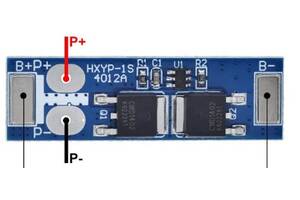 BMS контроллер 1S Li-Ion 18650 3,7 V 12A заряда/разряда