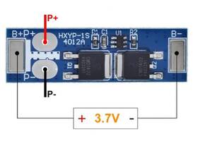 BMS контроллер 1S Li-Ion 18650 3,7 V 24A заряда/разряда