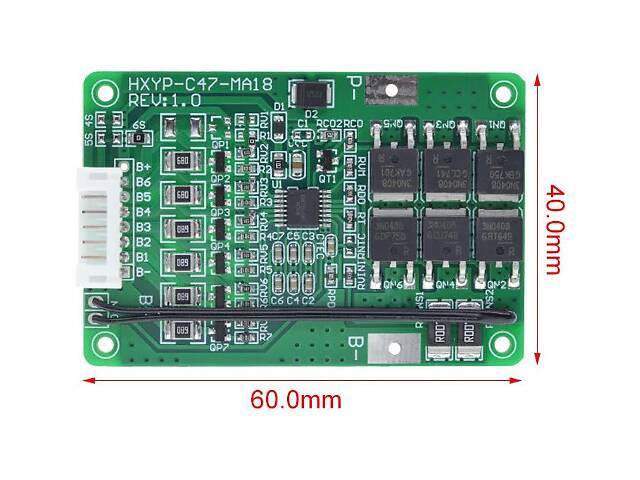 BMS контроллер 7S аккум 3,7 V Li-ion 25,9-29,4V 15A заряда/разряда с датчиком температуры