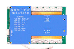 BMS плата Changfa LiFePO4 14.6V 4S 200A с контролем температуры