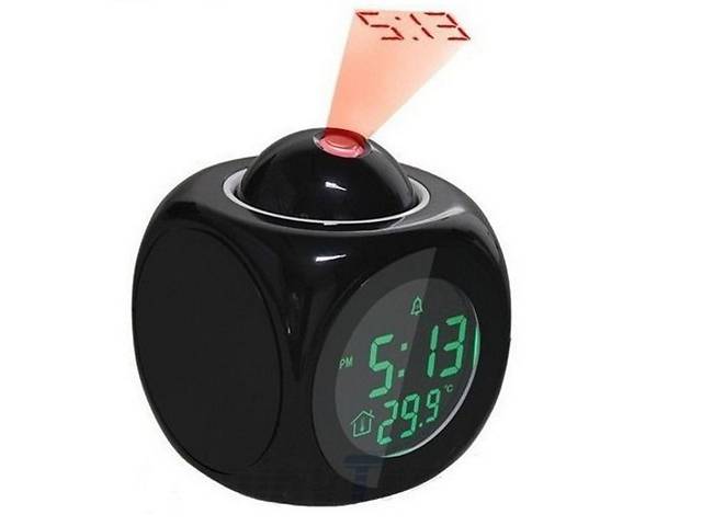 Часы будильник 2028 лазерный проектор,температура