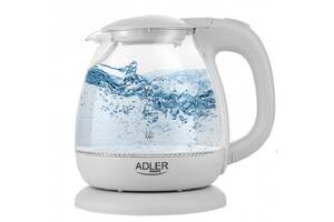 Чайник электрический 1 л стеклянный Adler AD 1283G Grey