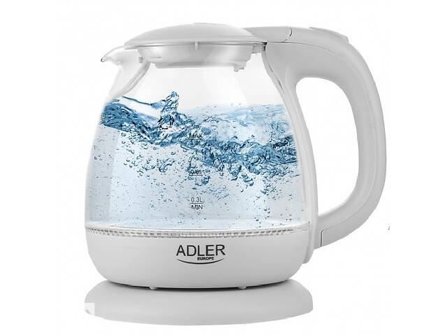 Чайник электрический 1 л стеклянный Adler AD 1283G Grey