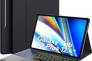 Чехол с клавиатурой для  Samsung Tab S9 Plus 12,4 дюйма 7-цветная SM-X810/X816B/X818U, AZERTY