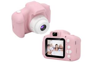 Дитяча цифрова фотокамера VigohA c 2.0 дисплеєм та з функцією відео Рожевий