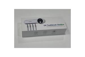 Диспенсер для зубных щеток ультрафиолетовый стерилизатор WHITE SMILE UV Toothbrush sterilizer UV-044 Белый