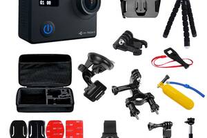 Экшн-камера с аксессуарами AIRON ProCam 8 30 в 1 Black