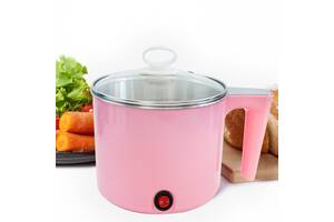 Электрокастрюля для путешествий 'Cooking Pot YS-402' 600W, Розовая кастрюля электрическая на 1.5 л (ST)