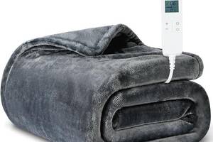 Электрическое одеяло, одеяло с подогревом, 130*160 см, с быстрым нагревом, 10 уровнями нагрева и таймером авто