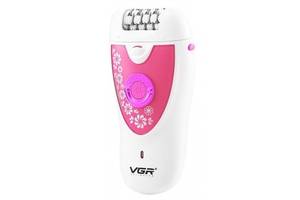 Эпилятор женский аккумуляторный VGR V-722 White-Pink (3_01736)