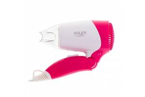 Фен дорожный складной Adler AD 2259 White/Pink