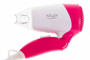 Фен дорожный складной Adler AD 2259 White/Pink