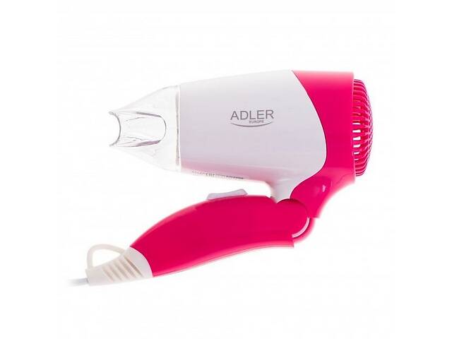 Фен дорожный складной Adler AD 2259 White/Pink