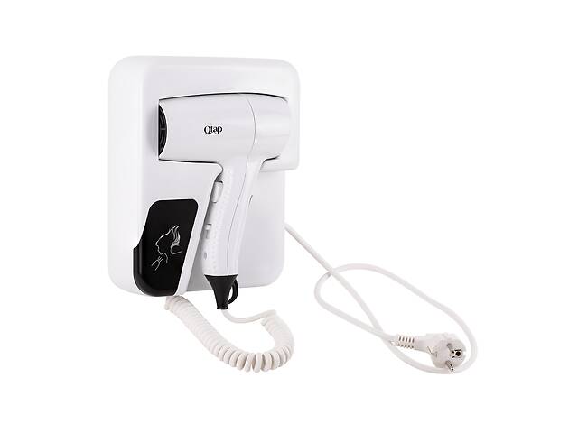 Фен із тримачем Qtap Pohodli 1200 Вт QTF1200RNP White (Pobut)