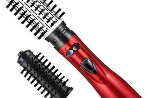 Фен-расчёска для укладки волос Gemei GM-4829 с вращением 1000W Red (3_03462)