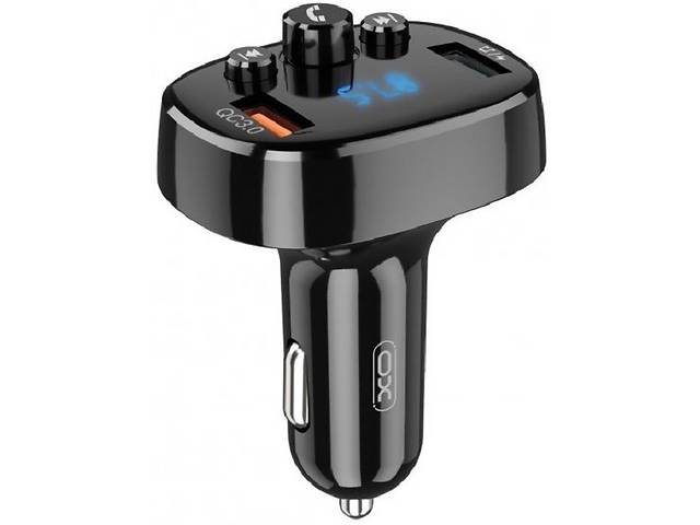 FM-трансмиттер XO BCC03 Car Charger Bluetooth+QC3.0 18W Black (BCC03) (Код товара:26286)