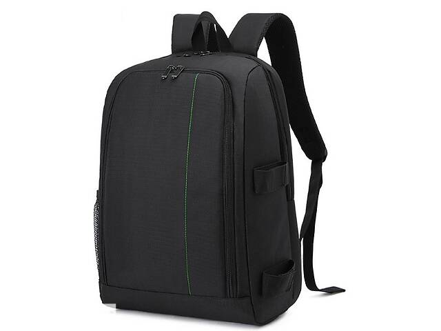 Фото рюкзак Canon EOS Nikon Sony Olympus універсальний з відділом для ноутбука 15,6' + дощовик Чорний із зеленим ( IB...