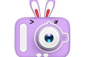 Фотоаппарат детский мини Camera Ушки 20 Мп с играми фиолетовый (UR949V)